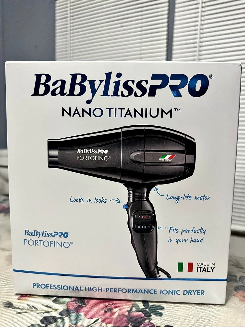 BaBylissPRO Portofino Nano Titanium Hair Dryer Black